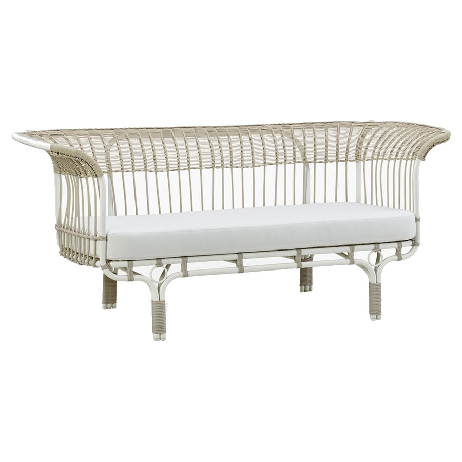 canape exterieur blanc effet rotin des annees 1950 design franco albini majdeltier pro 2