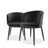 Chaises Filmore noir set de 2