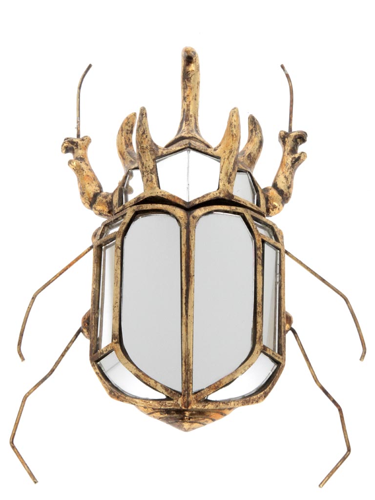 Scarabée rhinocéros mural et miroirs