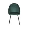 Chaise Mondo velours vert