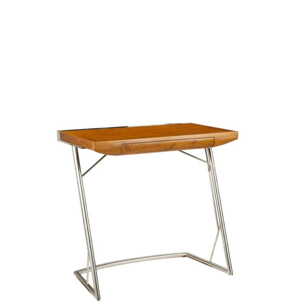 petit-bureau-stan-bois-chrome-tubulaire-majdeltier Bureau Stan