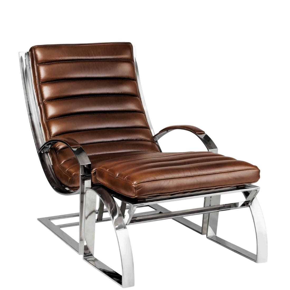 fauteuil-biarrtiz-avec-ottoman-repose-pied-chaise-madrid-relax-cuir-vintage-marron-brun-majdeltier-3 Fauteuil Biarritz cuir brun et ottoman, cuir pleine fleur brun et structure en inox poli miroir