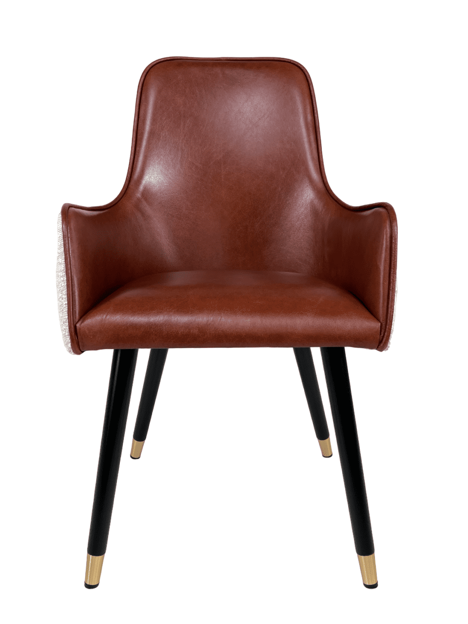 chaise Verlaine en cuir et tissu