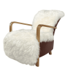 Fauteuil Balmat cuir et mouton majdeltier Fauteuil Balmat cuir et mouton majdeltier