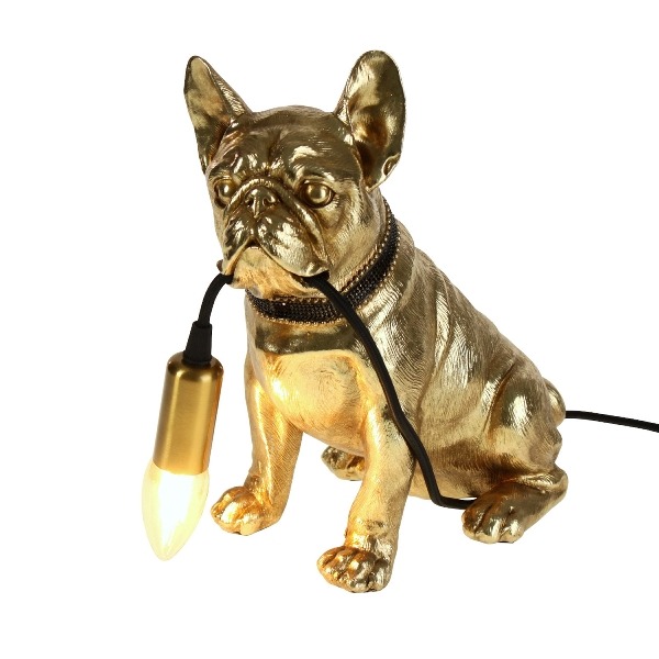 Lampe de table Francis or- bouledogue