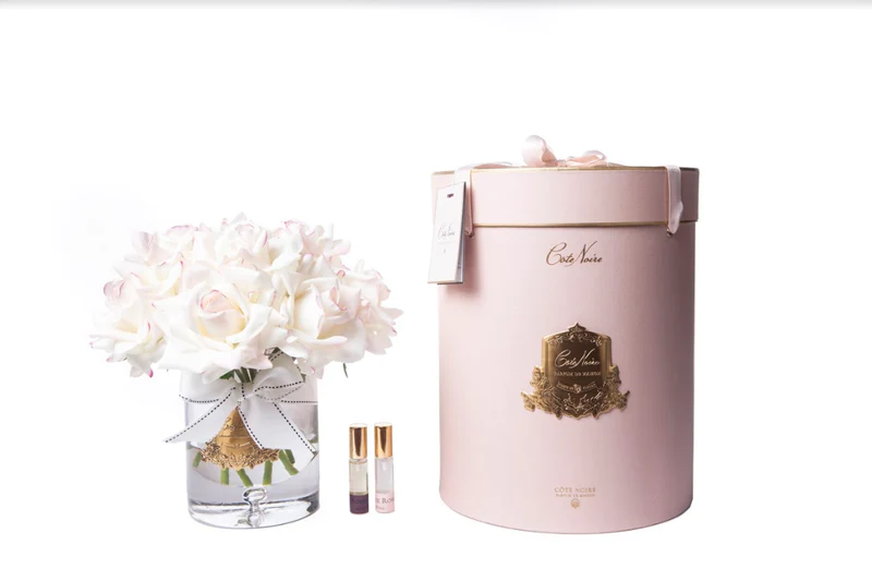 Coffret De Luxe – Grand Bouquet De Roses Ivoires