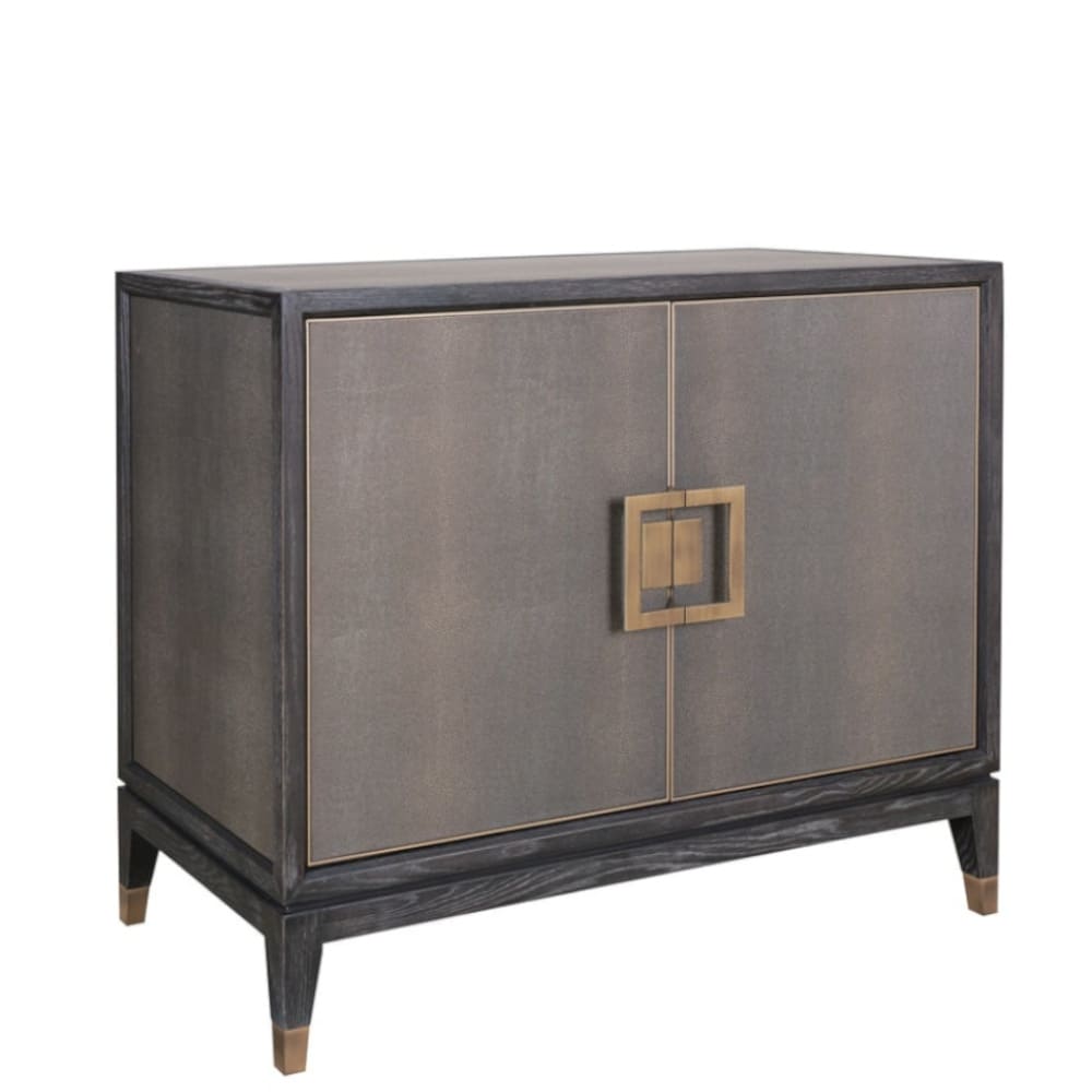 Buffet Bloomville 2 portes-cuir de galuchat synthétique-majdeltier (1) Buffet Bloomville 2 portes cuir de galuchat synthetique majdeltier 1