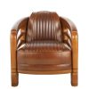 fauteuil club biarritz cuir chocolat