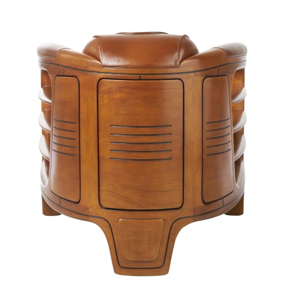 fauteuil club biarritz cuir chocolat 4