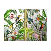 Tableau En Diptyque Jungle Exotique fond argente 1