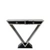 ixtac10-noir-face-console-delta-deux-tiroirs-laquee-noire-triangle ixtac10 noir face console delta deux tiroirs laquee noire triangle