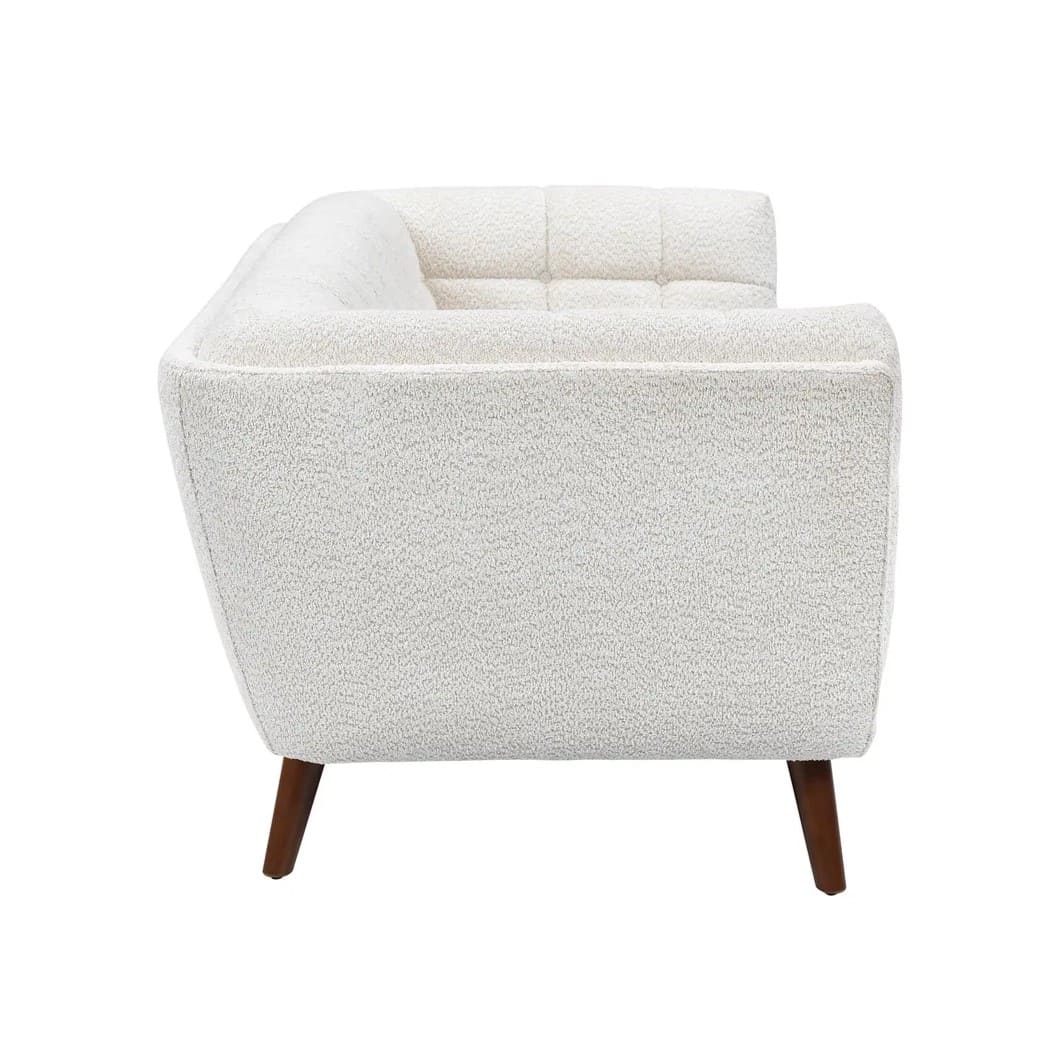 Canapé Beryl 3 Places Bouclé Blanc 6 Canape Beryl 3 Places Boucle Blanc 6