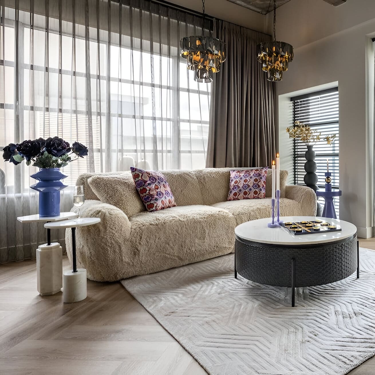 canape yakety fausse fourrure mouton majdeltier design original 1