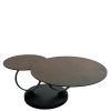 table basse pivotante en ceramique bronze
