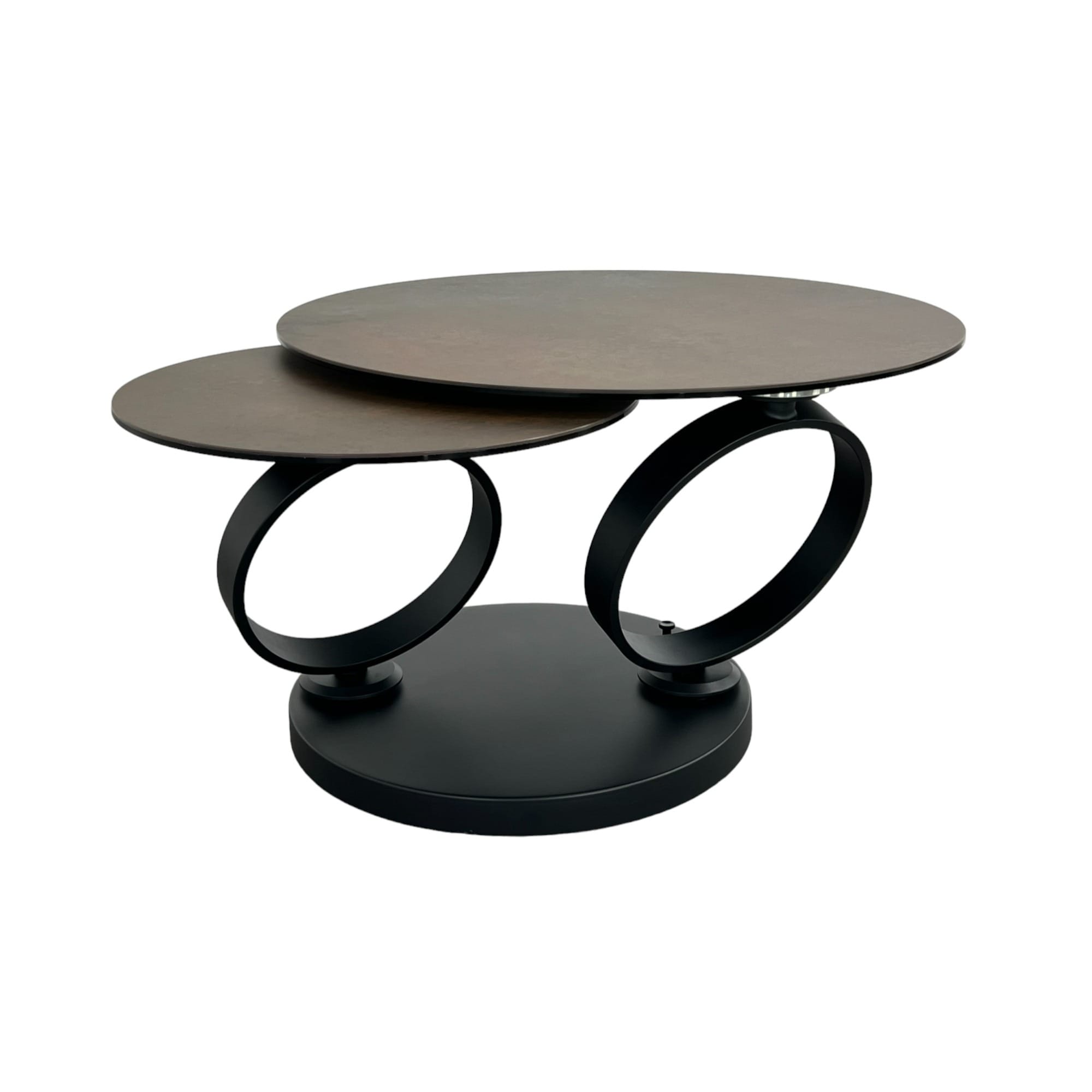 table basse pivotante en ceramique bronze 2