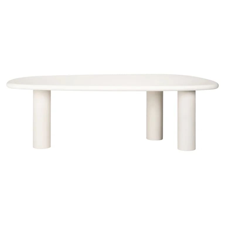 Table Bloomstone 235 cm table blanche table galet forme organique majdeltier design2
