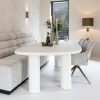 Table Bloomstone 235 cm table blanche table galet forme organique majdeltier design3