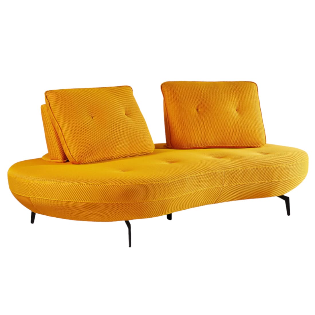 canapé poppy-canapé design-canapé Jaune-tissu 3d-pop-moutarde-majdeltier-incurvé-haricot-méridienne-3 places canape poppy canape design canape Jaune tissu 3d pop moutarde majdeltier incurve haricot meridienne 3 places
