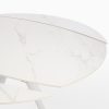Table Ronde Ceramique Extensible Marla Blanche 2