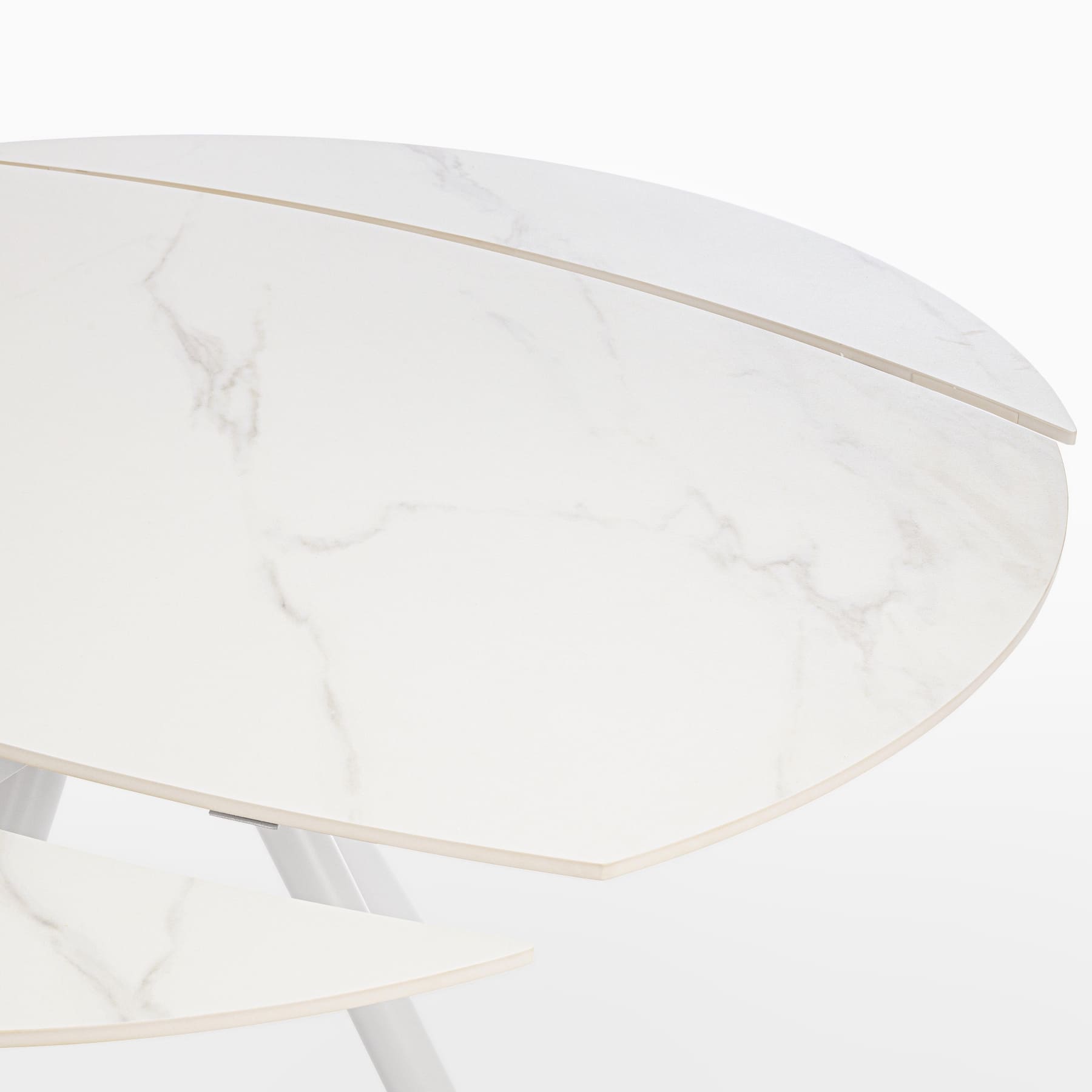 Table Ronde Ceramique Extensible Marla Blanche 2