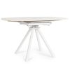 Table Ronde Ceramique Extensible Marla Blanche diametre 135 majdeltier ceramique blanc