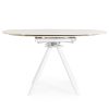 Table Ronde Ceramique Extensible Marla Blanche diametre 135 majdeltier design 2