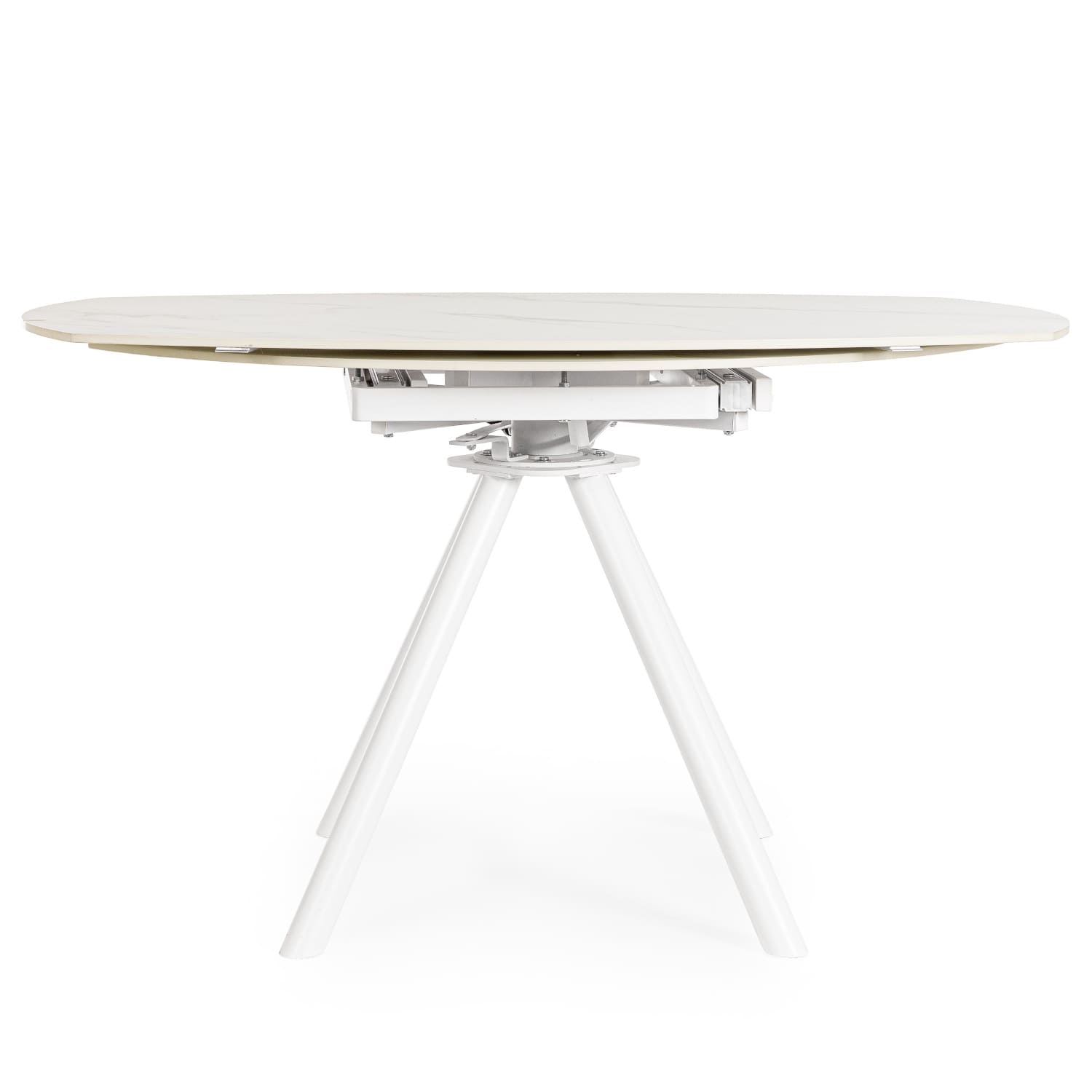Table Ronde Ceramique Extensible Marla Blanche diametre 135 majdeltier design 2