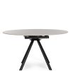 Table Ronde Céramique Extensible Marla Ø135 cm Gris Clair-majdeltier-3 Table Ronde Ceramique Extensible Marla O135 cm Gris Clair majdeltier 3