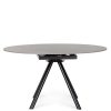 Table Ronde Céramique Extensible marla -gris-majdeltier Table Ronde Céramique Extensible Marla - Une table ronde et compacte