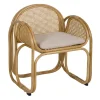 Fauteuil Arrondi Design en Rotin
