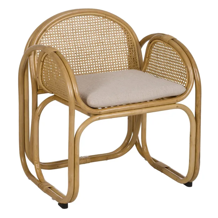 Fauteuil Arrondi Design en Rotin