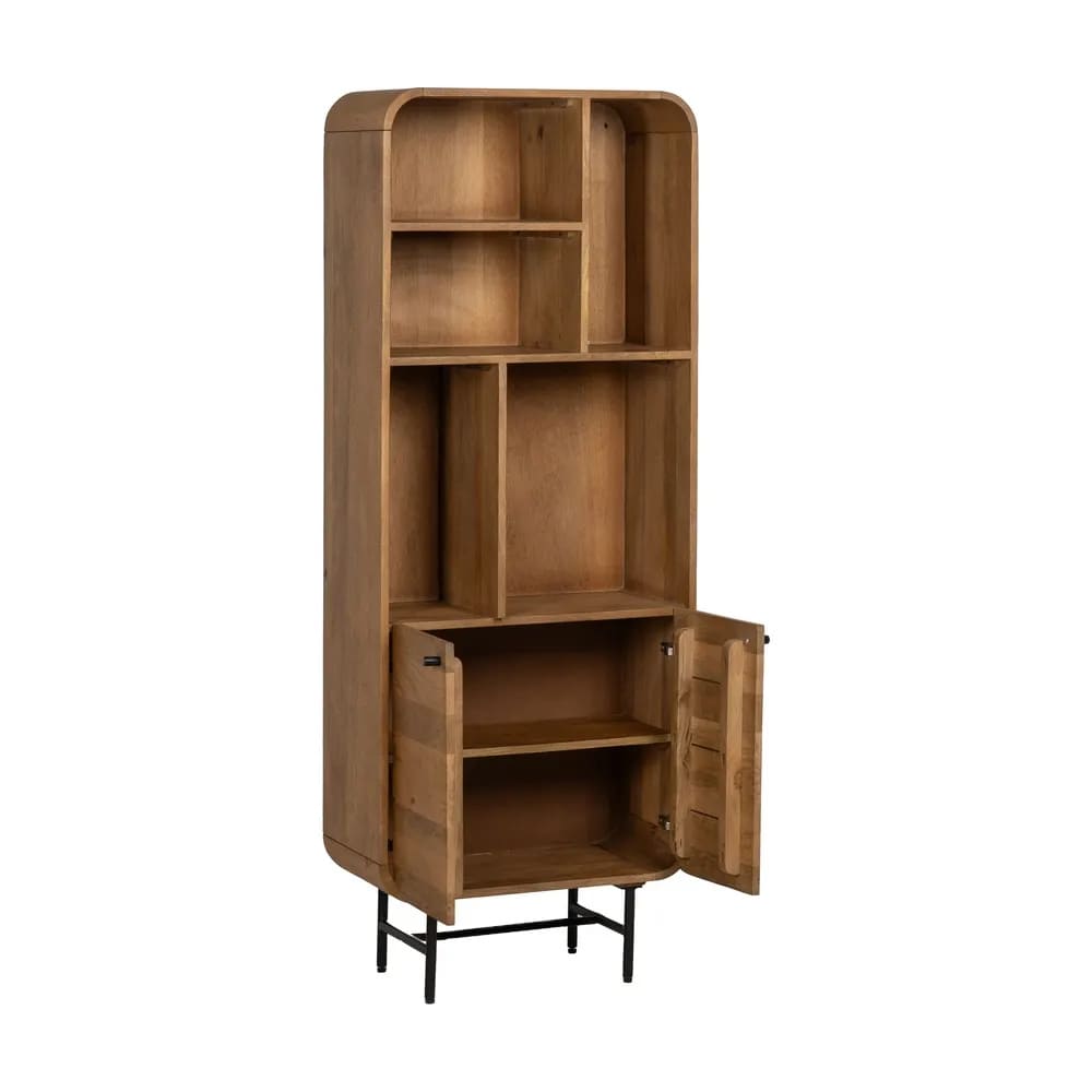 Bibliotheque Marceau angles arrondis manguier massif rangement majdeltier 3