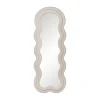 Miroir Ondulé Tissu bouclé blanc - Thumbnail Image 1
