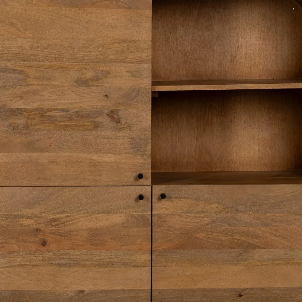 Buffet Armoire Marceau 110cm manguier massif angles arrondis design majdeltier 5