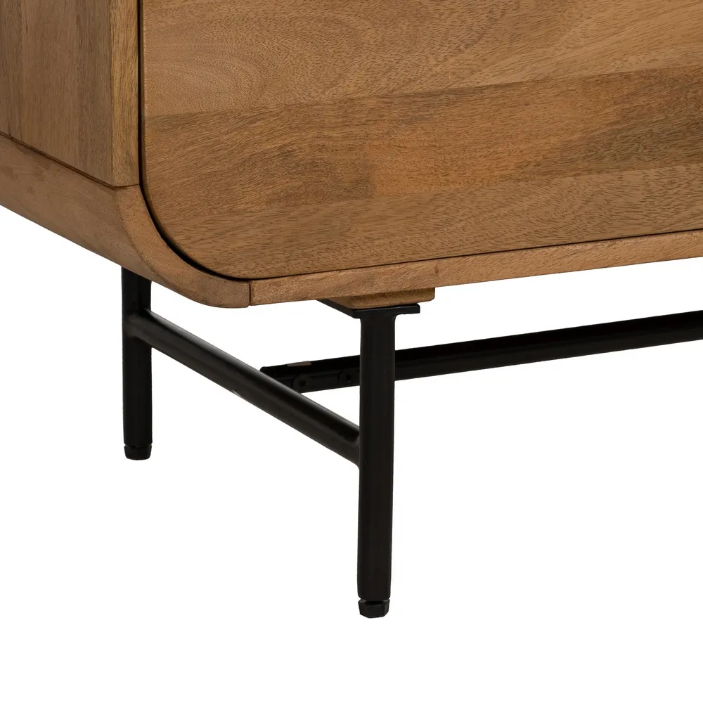 Buffet Armoire Marceau 110cm manguier massif angles arrondis design majdeltier 8