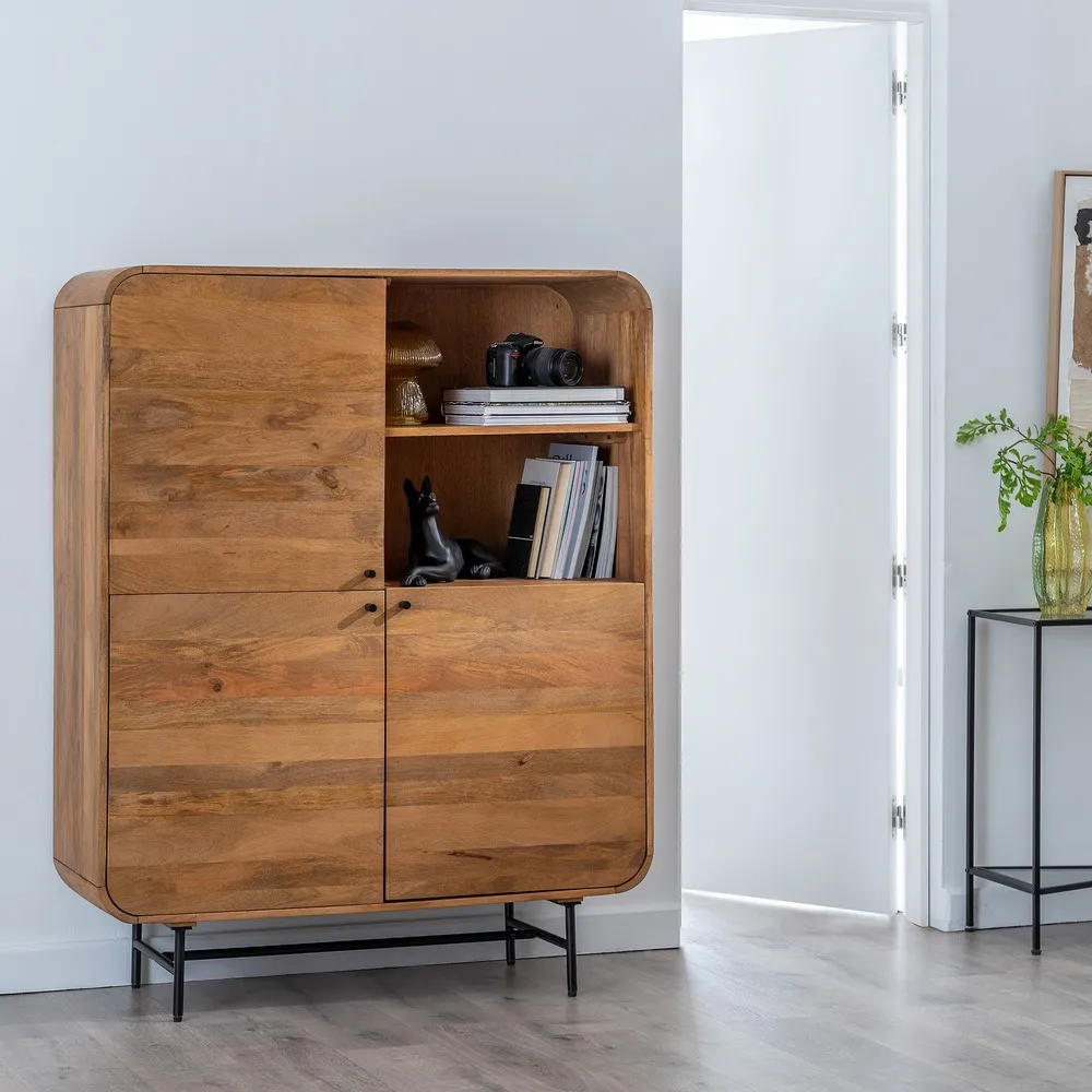 Buffet Armoire Marceau 110cm manguier massif angles arrondis design majdeltier 9