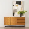 Buffet Marigni design brutaliste damier tiroirs 160cm majdeltier frene 13