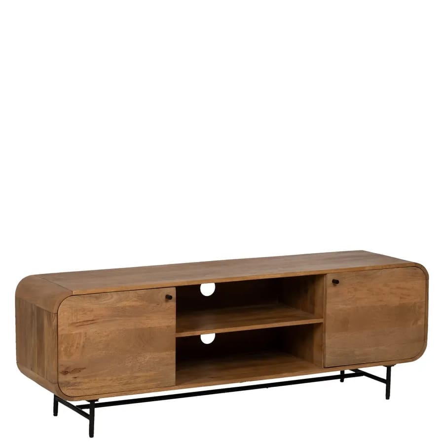 Meuble TV Marceau 160 cm meuble arrondi design manguier massif majdeltier 10 1