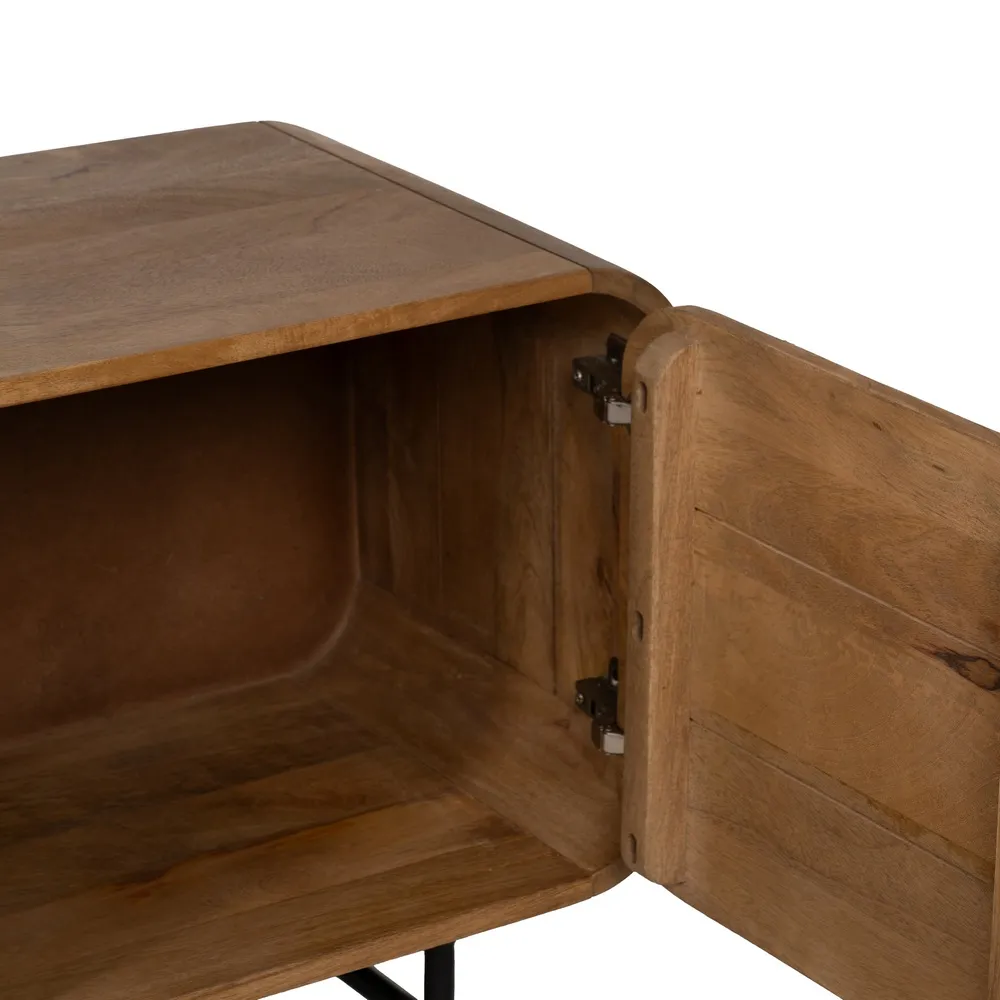 Meuble TV Marceau 160 cm meuble arrondi design manguier massif majdeltier 6