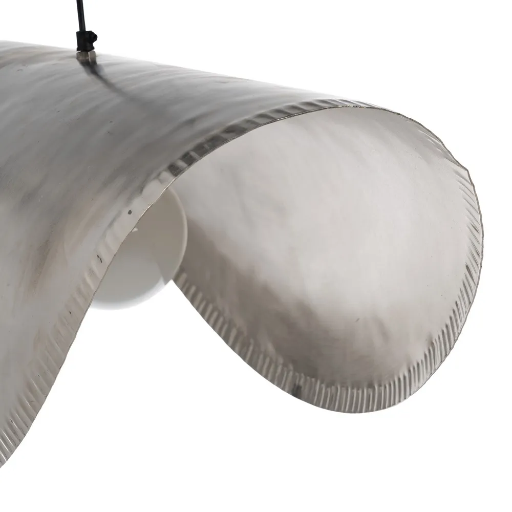 Suspension Originale Moderne En Metal Argente 2