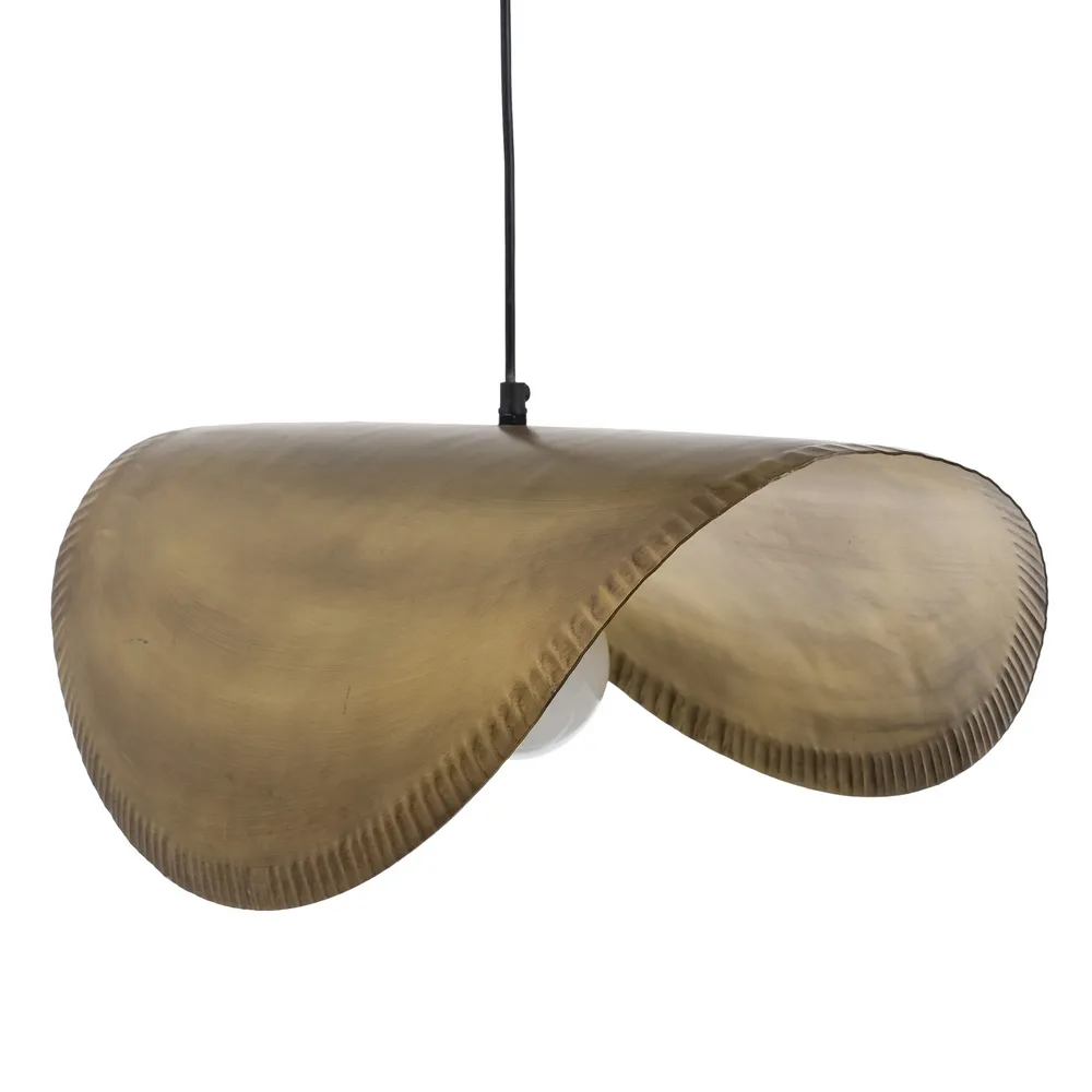 Suspension Originale Moderne En Metal Dore Patine majdeltier courbe 5