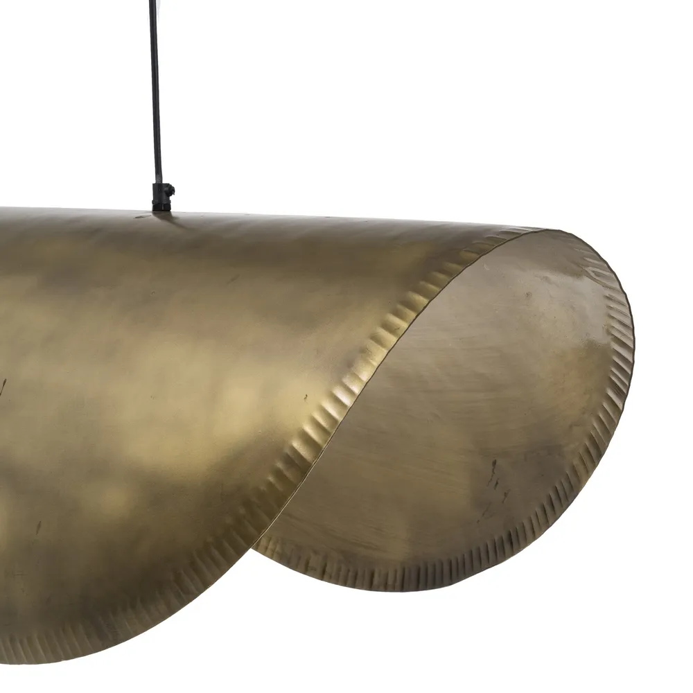 Suspension Originale Moderne En Metal Dore Patine majdeltier courbe