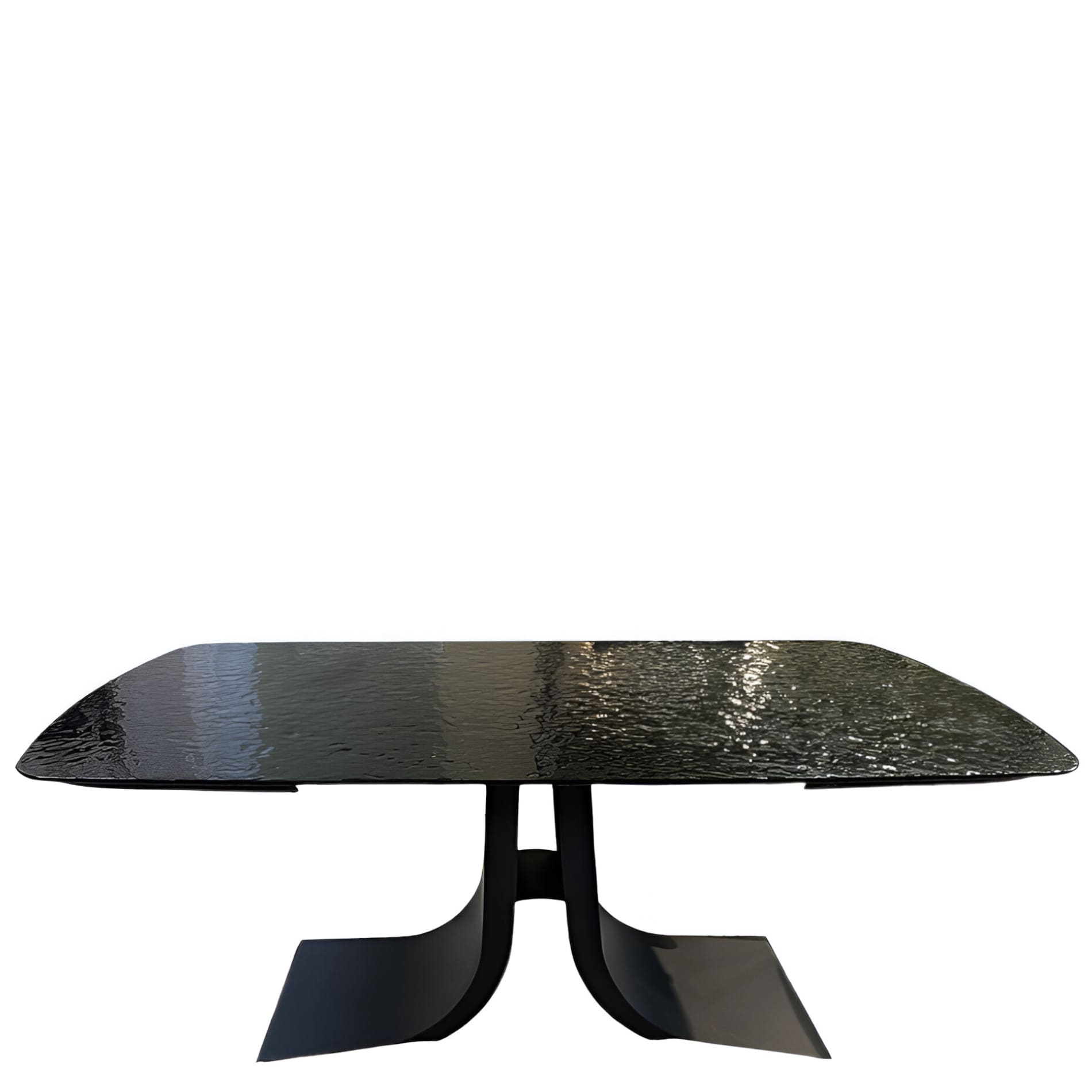 Table Vogue Extensible en verre trempé effet martelé