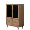 Buffet Armoire Bardy vitré-majdeltier-buffet-vitrine-bois-naturel-noir-1 Buffet Armoire Bardy vitre majdeltier buffet vitrine bois naturel noir 1