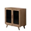 Buffet Bardy 2 Portes portes vitrees noir manguier massif majdeltier