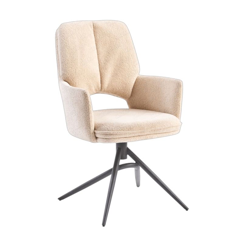 Chaise Pivotante Viktor Avec Accoudoirs beige 3