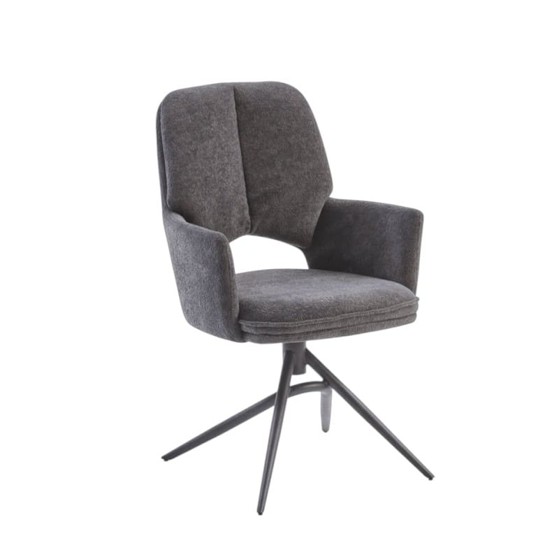 Chaise Pivotante Viktor Avec Accoudoirs gris anthracite 3
