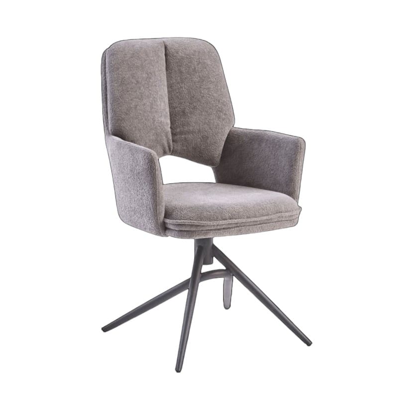 Chaise Pivotante Viktor Avec Accoudoirs gris clair 3