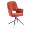 Chaise Pivotante Viktor Avec Accoudoirs orange brique 3