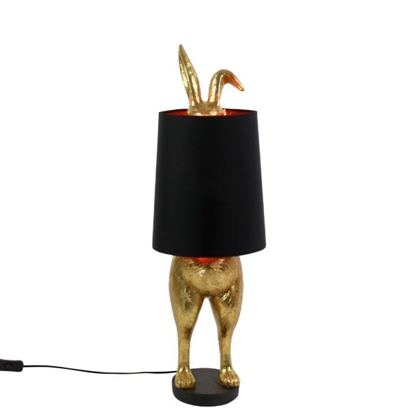 Grande Lampe Lapin Hiding Bunny Or - Une Touche Ludique et Raffinée